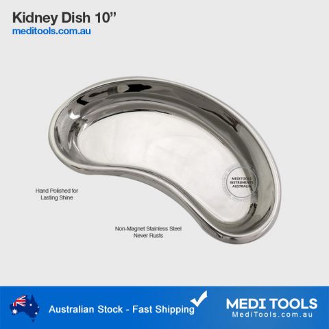 Kidney Dish Stainless Steel 10"