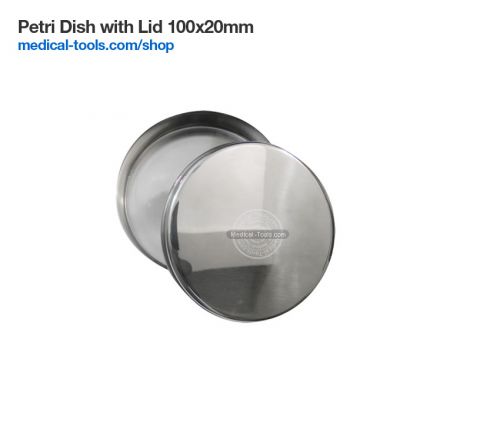 Petri Dish 100x20mm Stainless Steel with Lid