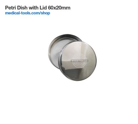 Petri Dish Stainless Steel with lid 60x20mm 