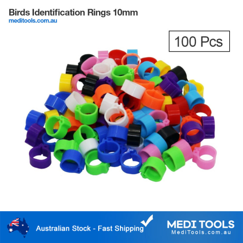 Birds Leg Rings 10mm - 100 Pcs