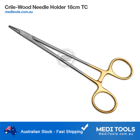 Crile Wood Needle Holder 18cm TC