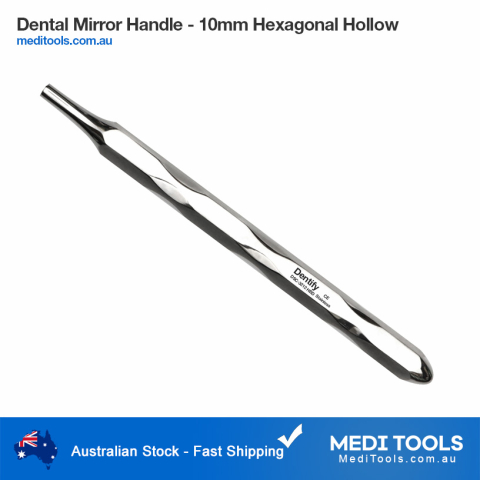 Dental Mirror Handle - 10mm Hexagonal Hollow