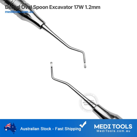 Dental Oval Spoon Excavator 17W 1.2mm