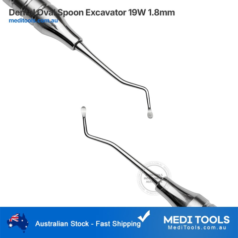 Dental Oval Spoon Excavator 19W 1.8mm