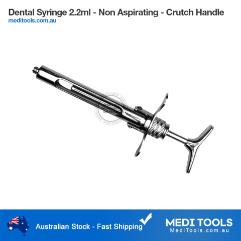 Dentify® Non-Aspirating Dental Syringe 2.2ml Crutch Handle