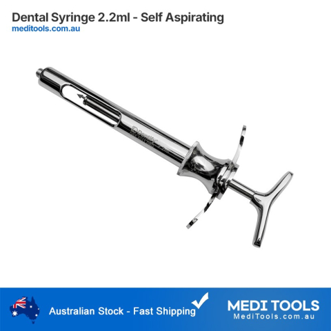 Dental Syringe 2.2ml - Self-Aspirating - Crutch Handle