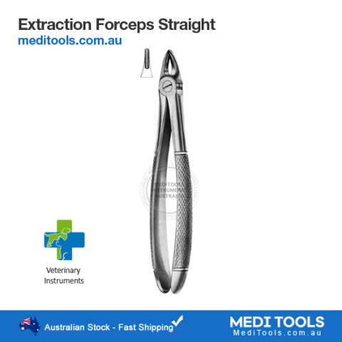 Veterinary Extraction Forceps Curved
