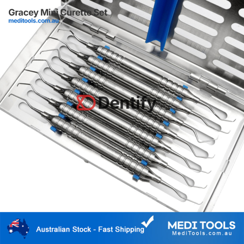 Gracey Mini Curettes Set with Sterilization Cassette