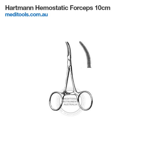 Hartmann Forceps Curved 10cm