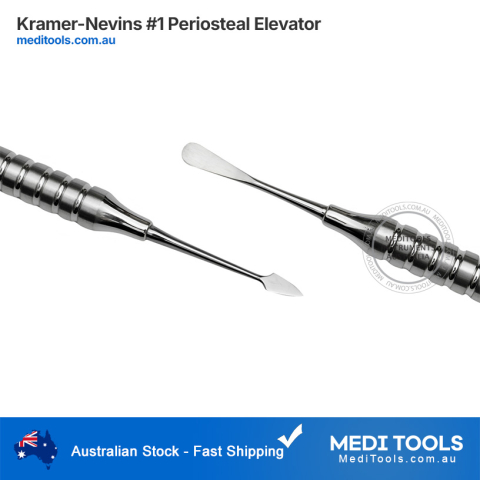 Periosteal Elevator Karmer-Nevins #1 Stainless Steel 10mm Hollow Handle 