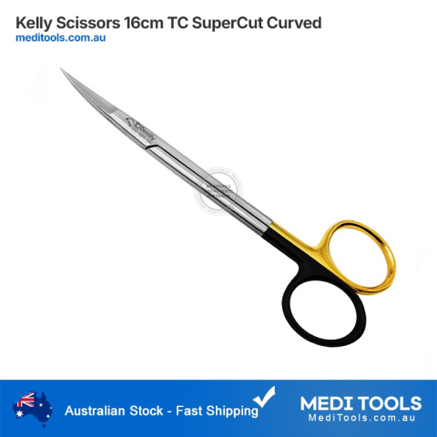 Kelly Scissors 16cm TC SuperCut Curved