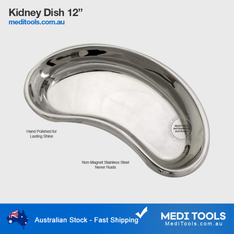 Kidney Dish Stainless Steel 12"