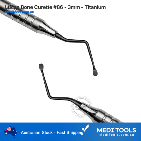 Lucas Bone Curette #86 - 3mm - Titanium