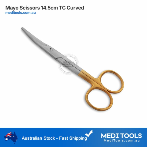 Mayo Scissors 14.5cm TC Curved