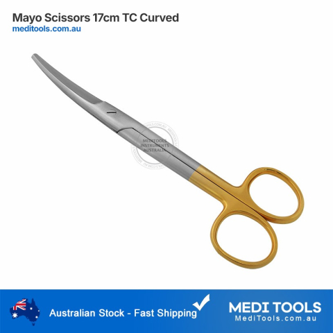 Mayo Scissors 17cm TC Curved