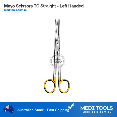 Mayo Scissors TC Straight - Left Handed