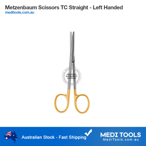Left-Handed Metzenbaum Scissors TC Straight