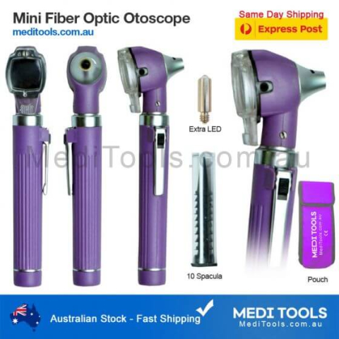 Mini Otoscope Purple Fibre Optic