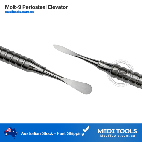 Periosteal Elevator Molt-9 Stainless Steel 10mm Hollow Handle 