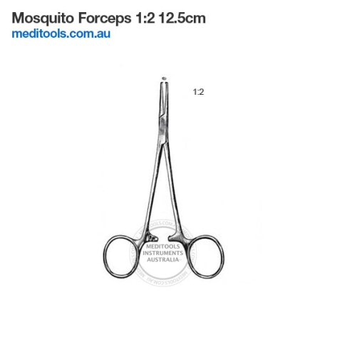 Mosquito Forceps 1:2 12.5cm Straight