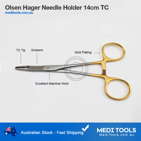 Olsen Hegar Needle Holder 14cm TC