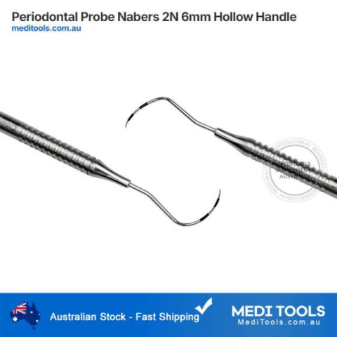 Nabers 2N 3-3-3-3 Periodontal Probe Stainless Steel 6mm Hollow Handle