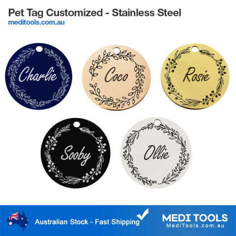 Pet Tag Custom ID Tag Nameplate Stainless Steel Engraved