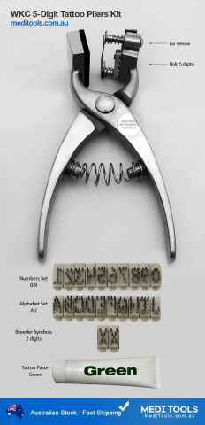 WKC 5-Digit tattoo pliers kit