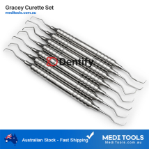 Gracey Curette Set - Set of 7 Curettes - Dental Instruments