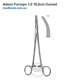 Adson Tissue Forceps 1:2 18.5cm Curved