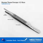 Bonney Tissue Forceps 1:2 18cm