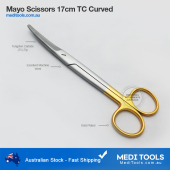 Mayo Scissors 17cm TC Curved