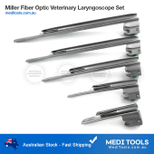 Veterinary Miller Fiber Optic Laryngoscope Set
