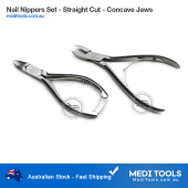 TOETECH® Nail Nippers Set – Straight Cut & Concave Jaws