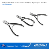 Nail Nippers Set - Nail Nippers Straight Cut - Concave Jaws Nippers Barrel Spring - Ingrown Nippers Flame Head