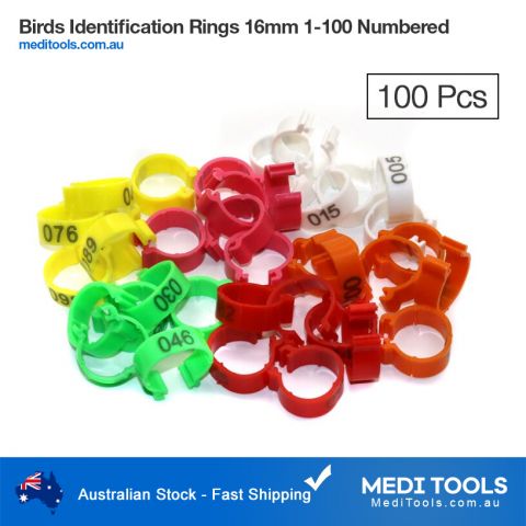 Bird Identification Rings 25mm 1-100 Numbered