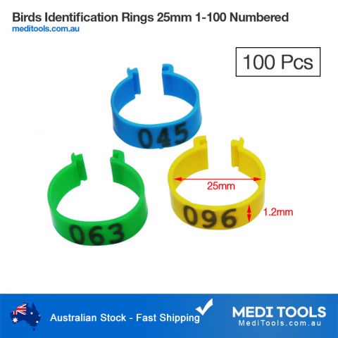Bird Identification Rings 20mm 1-100 Numbered