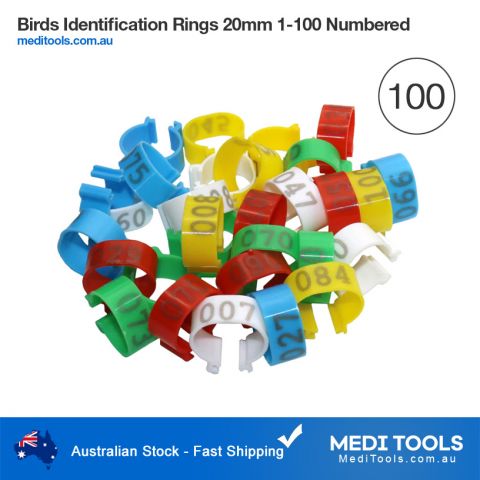 Birds Identification Rings 8mm 100Pcs