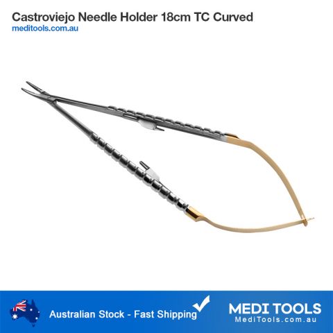 Castroviejo Needle Holder 18cm Curved