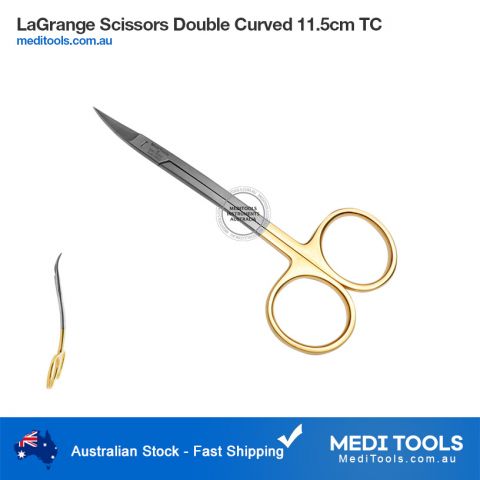 LaGrange Scissors Double Curved 11.5cm TC