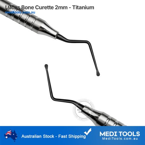 Lucas Bone Curette #84 - 2mm - Titanium