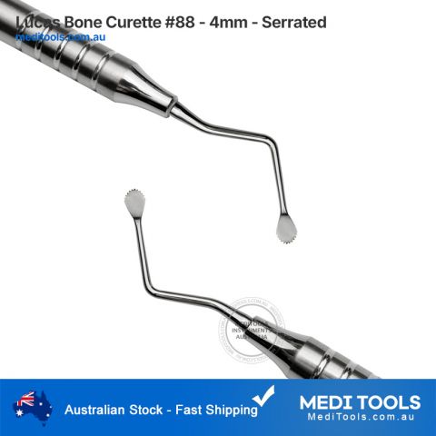 Lucas Bone Curette #88 - 4mm - Serrated