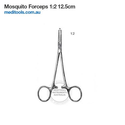 Mosquito Forceps Curved 1:2 12.5cm