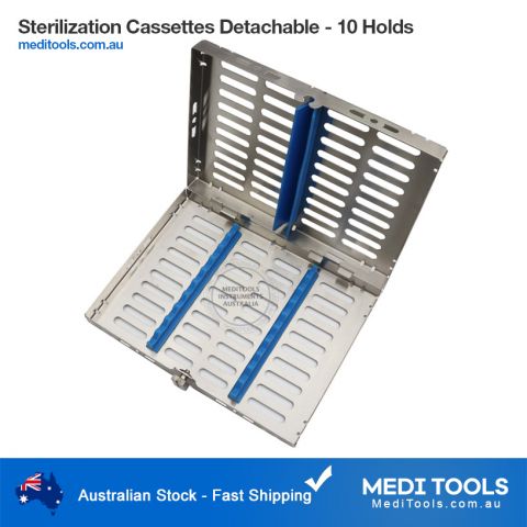 Sterilization Cassettes 10 Holds Detachable  Laser Cut