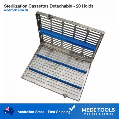 Sterilization Cassettes 20 Holds Detachable  Laser Cut