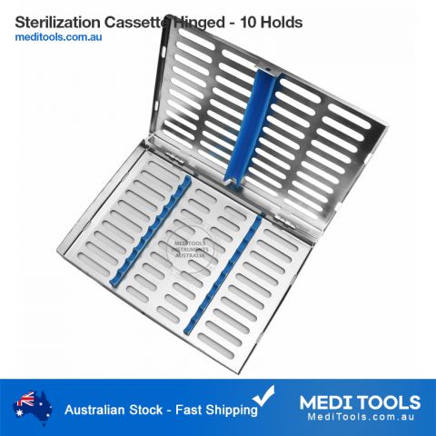 Sterilization Cassette Hinged 10-Holds