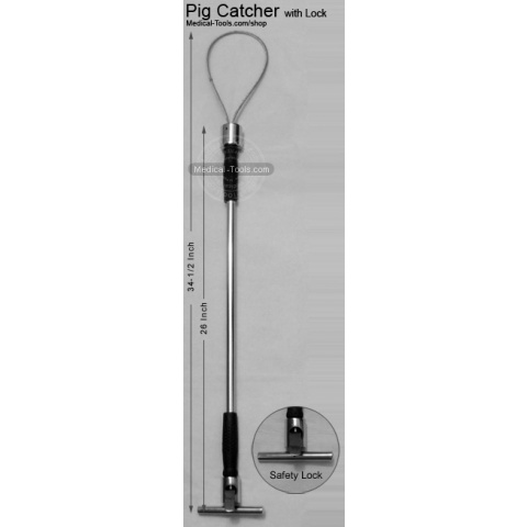 Animal catch pole, 34 inch long, with lock