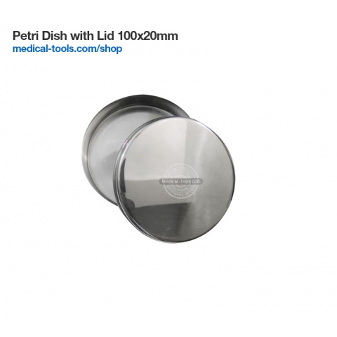 Petri Dish Stainless Steel with lid 60x20mm 